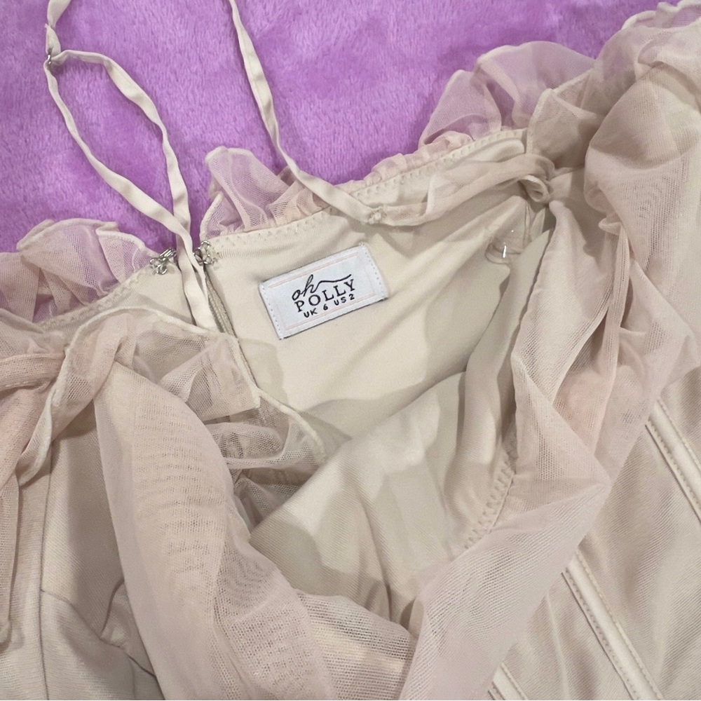 Oh Polly Stylish Cream Women's Top - Picture 6 of 7